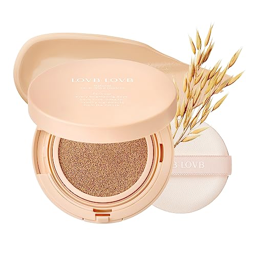 Lovb Lovb Cushion Foundation Makeup For Natural Looking Glow | Long-Lasting Buildable Coverage With Puff For Easy Application | Lightweight And Moisturizing Korean Cushion Makeup | Refill Not Included, 0.42 Oz (21N Light Beige) #TOP21