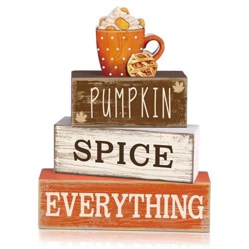 Moucuny 4 Pcs Fall Tabletop Decor Fall Cup Decoration Autumn Tiered...