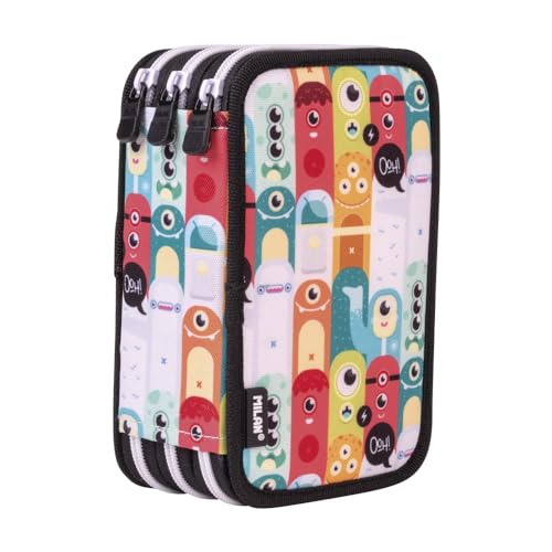 MILAN® Plumier 3 Pisos con Contenido Serie Especial Aliens
