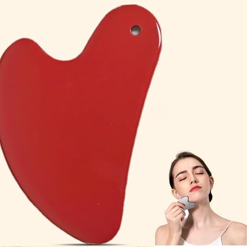 Gua Sha - Herramientas faciales de acero inoxidable Guasha para cara, metal Gua Sha, aprieta la piel, herramienta de belleza para ojos corporales,