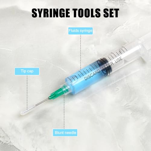 COTOM Spritze mit Nadel und Kappe 1ml, 3ml, 5ml, 10ml, 20ml Spritzen, 14g,16g,18g,20g,25g reine Nadeln und Spritzenkappen, verwendet für industrielle Pflege, Flüssigkeitsmessung