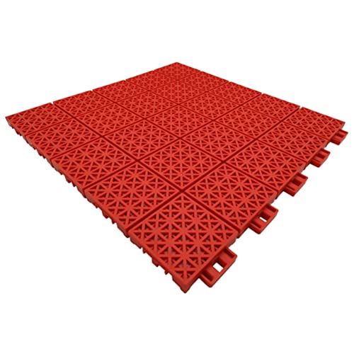 40CM Interlocking Sports Floor Tiles - Weatherproof Plastic for Basketball,