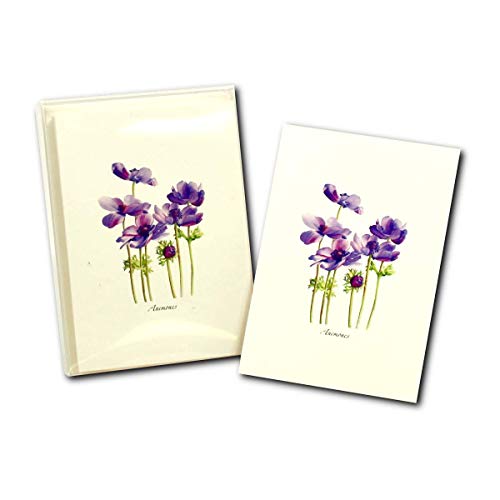 Image of Earth Sky + Water - Anemones Notecard Set - 8 Blank Cards with Envelopes