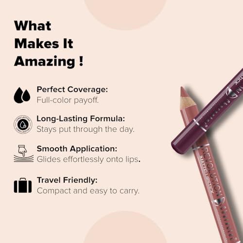 Image of Character Revolution Matte Lipstick | Intense Pigment, Long-Lasting & Smooth Finish | Non-Drying Comfortable Wear (Bold Babe - RL018, Revolution Matte Lipstick)
