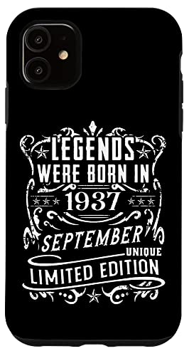 Carcasa para iPhone 11 Cumpleaños Septiembre 1937 Edición Limitada Regalo Vintage