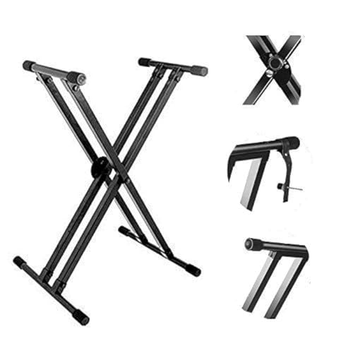 Kadence Heavy-Duty, Double-X, Adjustable Piano Keyboard Stand with Locking Straps (NK13-3kg Dual Braced) (Image - 1)