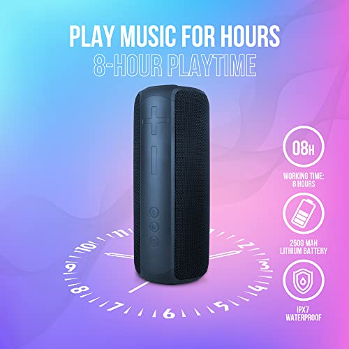 PALL Power Plus, Waterproof Speaker 30W, Excellent for Outdoors | True Wireless Speaker, Compatible with Android and iOs | 8 Hour Playtime | Bluetooth 5.0, Portable - Blue