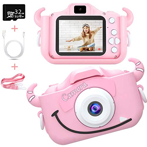 Kinder Kamera, 1080PHD 20MP Digitalkamera für 4-14 Jahre alt Mädchen und Jungen, Anti-Drop Fotoapparat Kinder für Spielzeug