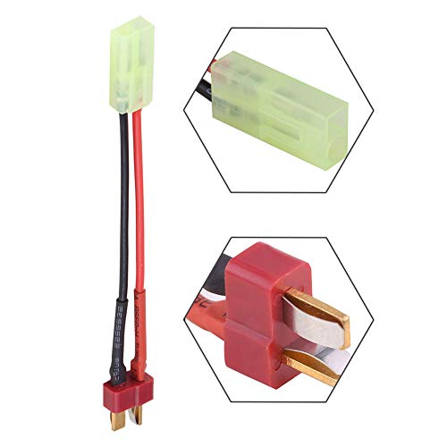Dilwe T Enchufe Macho a Peque?o Tamiya Hembra Adaptador de Conector, 18AGW Cable de Silicona RC Accesorio