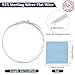 Beebeecraft 6.56 Feet Jewelry Beading Wire 925 Sterling Silver Flat Bezel Strip Wires for DIY Crafts Supplies with 1Pc Silver Polishing Cloth for Cleaning Care