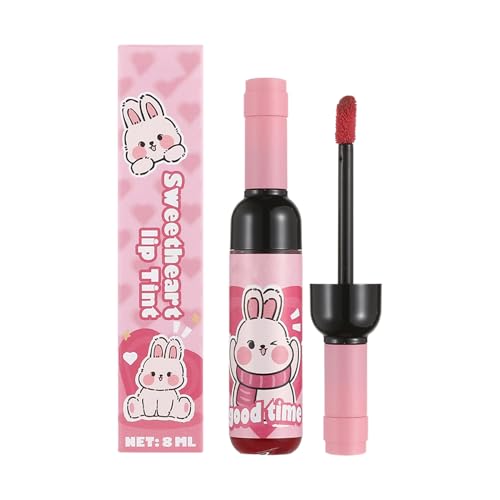 Pintalabios Para Mujeres - Brillo Labial con Efecto Mate - Tinte Labial Mate Duradero Impermeable Color Vino Para Mujeres y Jóvenes en Fiestas y Citas