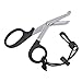 CCYLEZ Dive Shear Premium Stainless Steel Diving Scissors Easy Cutting for Underwater Enthusiasts Black