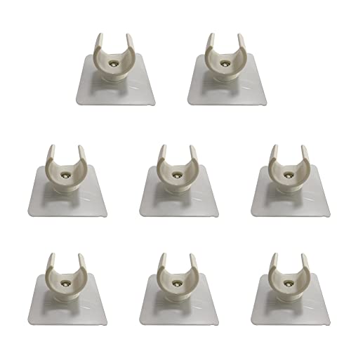 3/4（20Mm）Pipe Clamp, Pipe Support Clips, Pex Pipe Clips, Pvc Water Pipe Support Hanger U-Shaped Plastic Pipe Clips Tool, Pipe Clips Retainer, White 8Pcs #TOP10