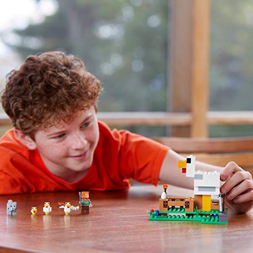 LEGO 21140 Minecraft The Chicken Coop Building Set, Buildable Farm Toy for Kids