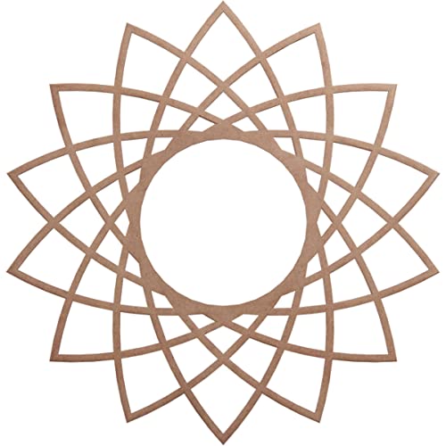 Image of Ekena Millwork 26 inchOD x 10 inchID x 3 /8 inchT Eleanor Wood Fretwork Pierced Ceiling Medallion, Wood (Paint Grade)