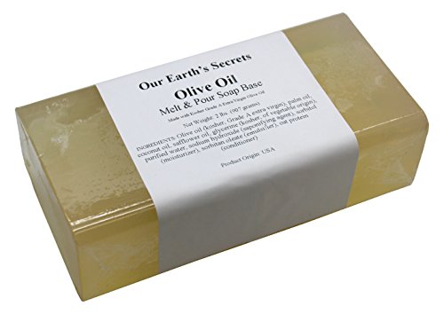 Our Earth's Secrets Olive Oil - 2 Lbs Melt and Pour Soap Base