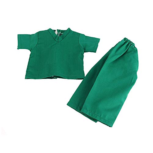 American Fashion World Green Doll Doctor 7 Piece Outfit for 18 inch Dolls Such as American Girl Dolls