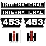 IHC International 453 Schwarz Weiß Klein Traktor Schlepper Aufkleber Klebefolie