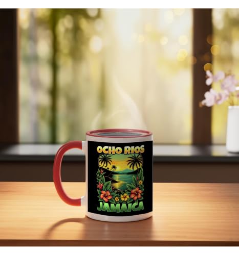 Vaso de cerámica souvenir Jamaica Ocho Rios 11oz miniatura 3