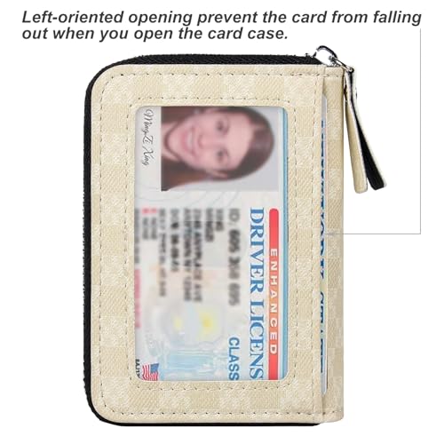 Image of Credit Card Wallet, RFID Card Case Wallet, Zipper Card Cases Holder for Men Women, RFID Blocking, KeyChain Wallet, Compact Size Card Organizer Case for Women