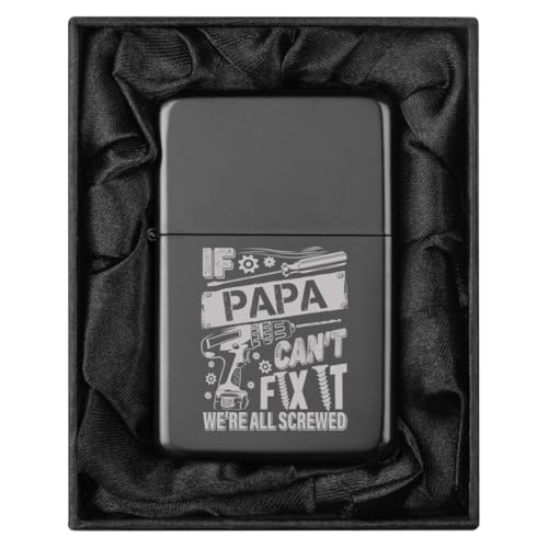Encendedor en caja de regalo negro forrada en seda