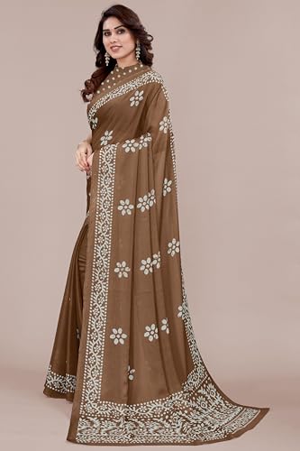 Image of MIRCHI FASHION Saree for Woman Chiffon Batik Printed | Lightweight Daily Wear Women's Office Sari with Blouse Piece (Available in 40 Colours)