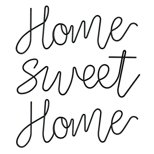 Panneau « Home Sweet Home » - Décoration murale en métal pour salon, chambre à coucher,...