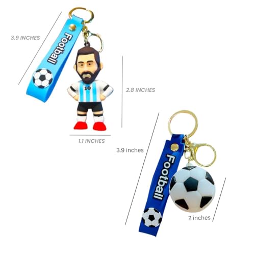 Image of Wanna Party Messiii and Soccer Keychain Set of 2