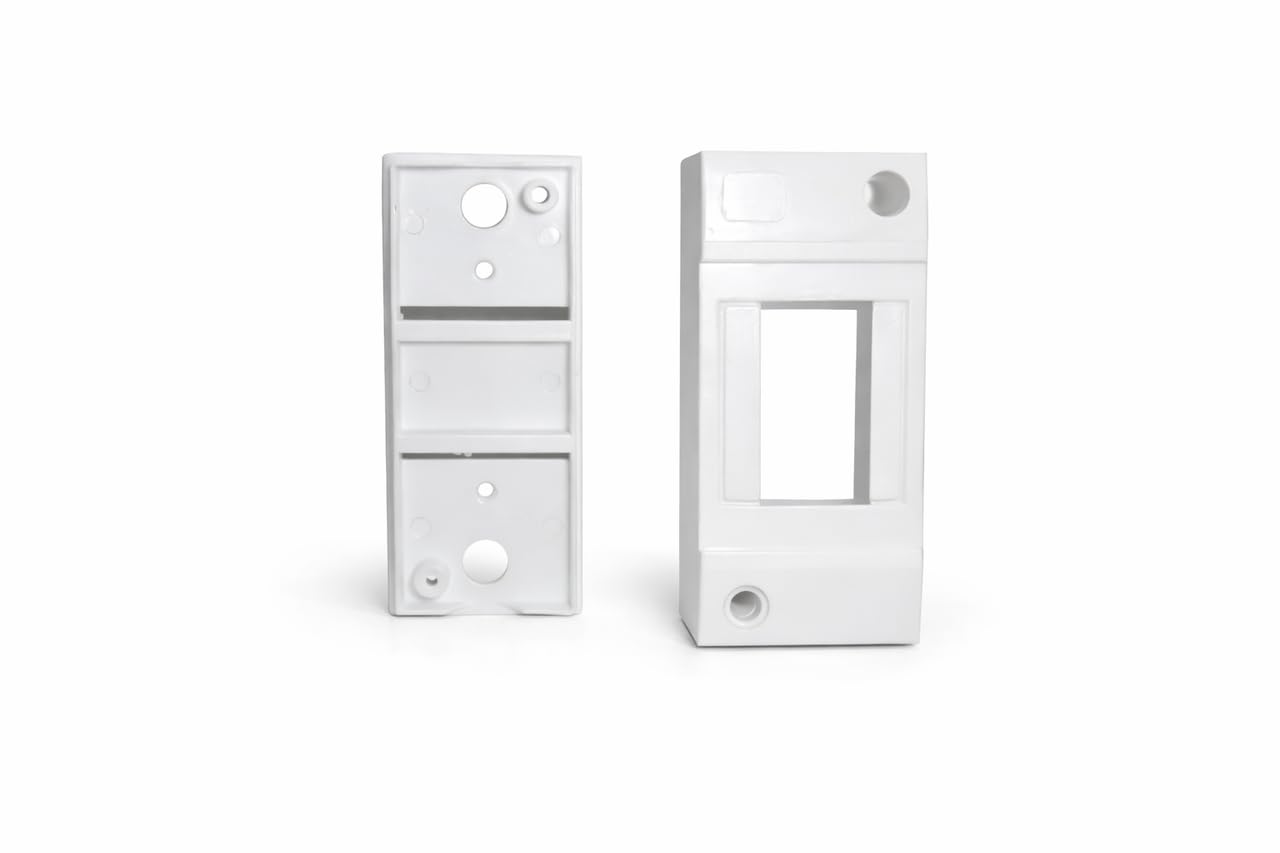 Electrical 1 Way PVC Base MCB Box Enclosure Board | Single Pole Mini Circuit Breaker Box | White Wall Mount Distribution Board for Home Commercial Use (120x50x60 mm)-image-45