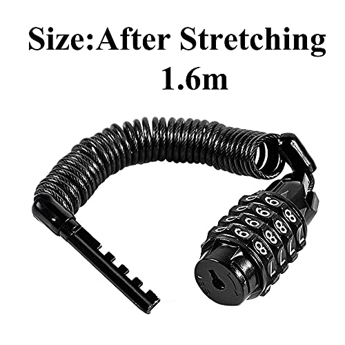 4-Digit Resettable Security Bicycle Lock Chain Bike Lock Cable Bicycle Accessories For E-Bike Mountain Bike Outdoor Ski Gate Accessories #TOP6