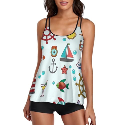 Bikini Tankini Maillot de Bain Femme Chic avec Robe de Plage Haute Qualité