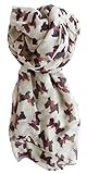 World of Shawls Pug Dog, Dachshund Dogs, Spaniel Dog Print Scarf - All Seasons Lovely Soft Scarf...