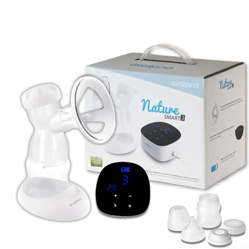 Availand Nature Smart3 | Sacaleches Electricos con Pantalla LED Táctil | Múltiples Niveles de Succión y Modos de Masaje | Extractor de Leche Materna | Batería Duradera (1, Sacaleches)