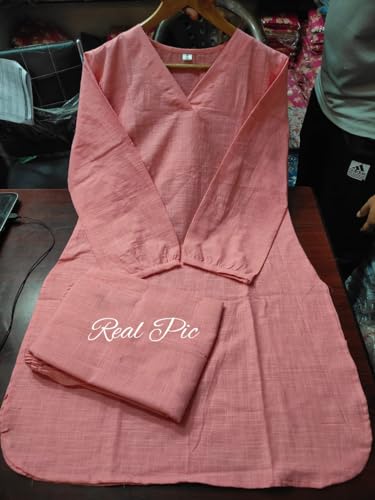 Image of Femezone Women Cotton slub Co-ord Kurta and Pant Set (FEM22230610-01-Vcord)