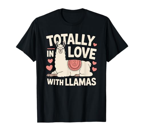 Totalmente enamorado de las llamas lindas llamas lama Camiseta