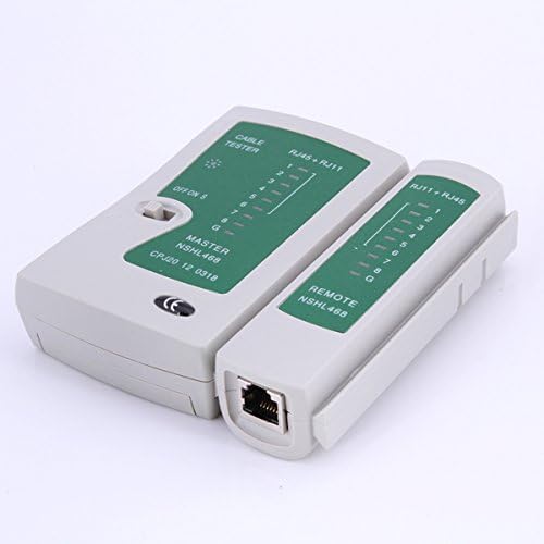 FARLINK RJ45 RJ11 Cat5 Cat6 LAN Cable Tester Handheld Network Cable Tester Wire Telephone Line Tool for LAN RJ45 Cat7 UTP/Shielded Cable and RJ11 RJ12