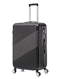 FLYMAX 29" Large Suitcases 4 Wheel Spinner Super Lightweight Luggage Hard Shell Durable Check in Hold Built-in 3 Digit Combination Black
