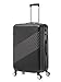 FLYMAX 24" Medium Suitcase Super Lightweight 4 Wheel Spinner Hard Shell ABS Luggage Hold Check in Travel Case Black