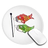 マウスパッド 和風 鯉のぼり ゲーミングマウスパッド 丸型 人気 おしゃれ 滑り止め 薄型 多機能 男女兼用 贈り物