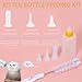 Kitten Bottle Feeding Kit, Cat Feeding Bottle for Newborn Kittens, Pet Nursing Bottle Kits Replacement Nipple, Pet Pill Shooter Dispenser, 5ml Dropper