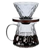 Unbreakable - Pour Over Coffee Maker 650ML/22OZ, Heat Resistant Borosilicate Glass Dripper with Filter Holder, BPA-Free Manual Coffee Brewer for Home and Office Use