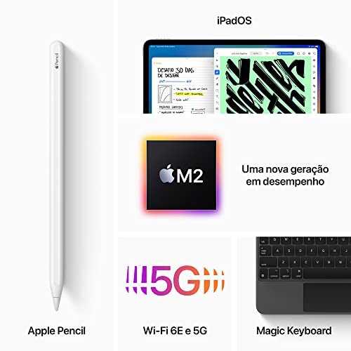 iPad Pro da Apple de 11 polegadas (4a geração): Com chip M2, tela Liquid Retina,256 GB Wi-Fi 6E, c