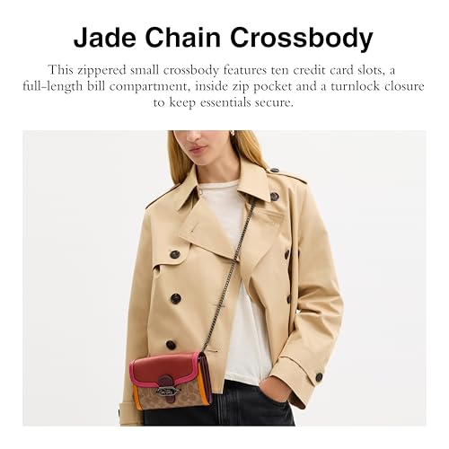 Image of Coach Women's Signature Elle Hardware Chain Crossbody