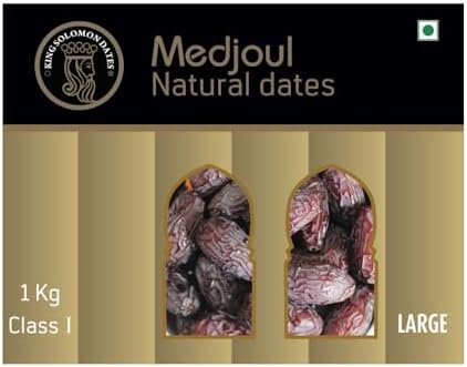 KING SOLOMON DATES Premium Medjool Dates-Super Large Size 1Kg | Sweet & Juicy | Rich Energy Snack | Perfect for Gifting | Fresh & Delicious Dates from Israel