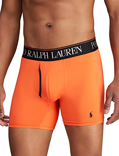 Image of POLO RALPH LAUREN Men's Underwear Boxer Briefs Pack, 3-Pack, 4D Flex Cooling Microfiber Underwear, Wicking Boxer Briefs