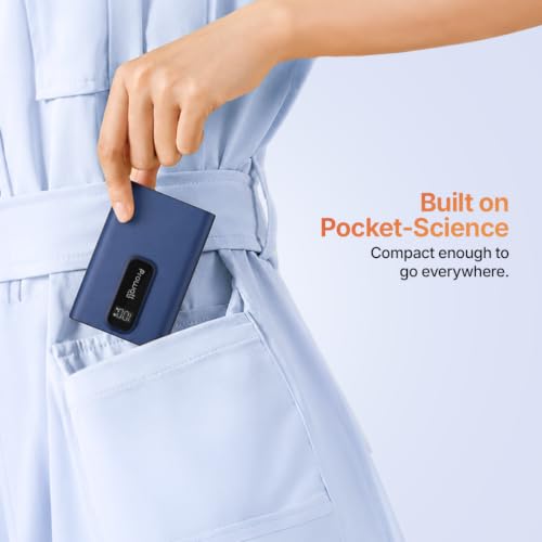Image of LAVA PROWATT Air 10000mAh Compact Power Bank, 22.5W Fast Charging with Anti Heating Technology and Scratch Proof Design, Triple Output Ports, Supports - iPhone and Android Devices (Electric Blue)