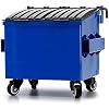 Blue Miniature Desktop Dumpster - Model Trash Bin, Tiny Garbage Can, Mini Trashcan, Toy