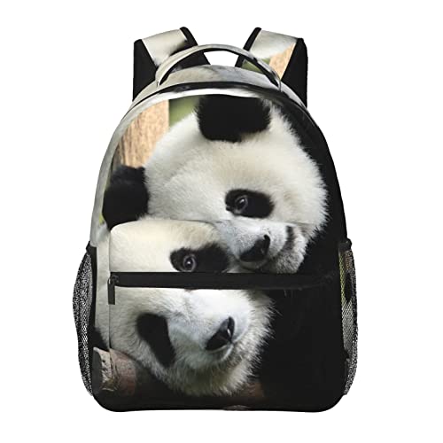 Sac à dos ergonomique confortable Foggy Lake avec imprimé Panda pour voyage léger