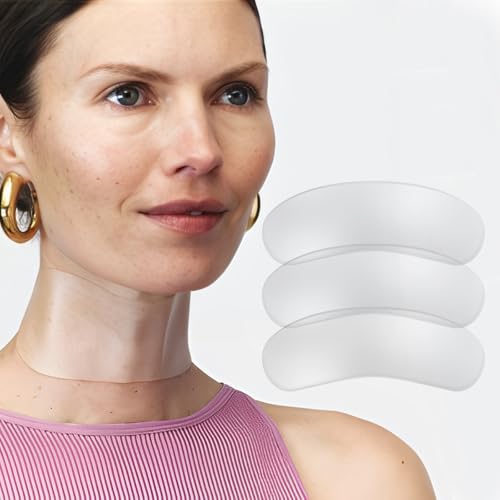 HUAFA Neck Wrinkle Patches Anti Aging Silicone Wrinkles Patches for Skin Firming & Neck Reusable Medical Grade Pads to Visibly Reduce Fine Lines Overnight(1.5 Month Apply)