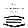 IG Window Visor for Honda Civic Sedan 1996-2000, Rain Guard Tape-On Extra Durable Sun Wind Side Vent Window Deflector Mugen Style, 1996 1997 1998 1999 2000 (Sedan Only) #1